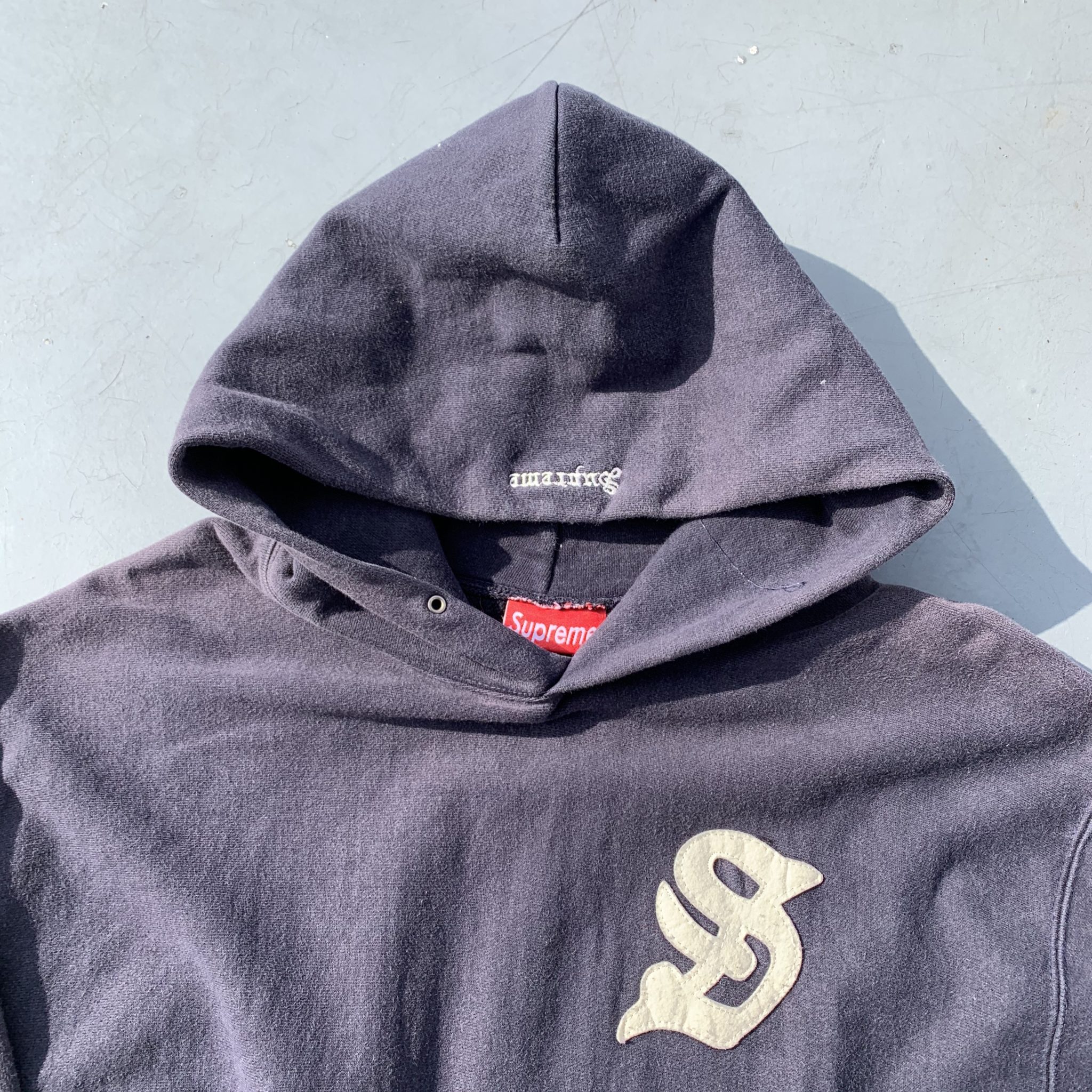 90s Supreme S logo hoodie - blue room