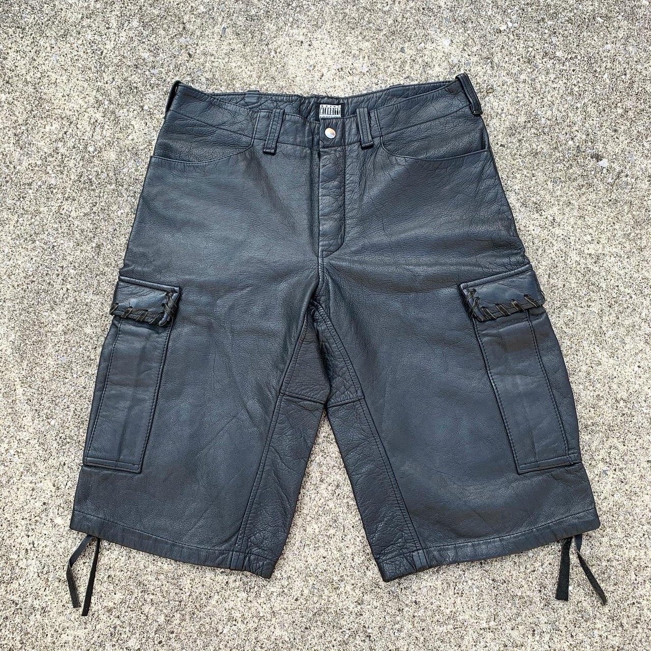90s Minority Leather Shorts
