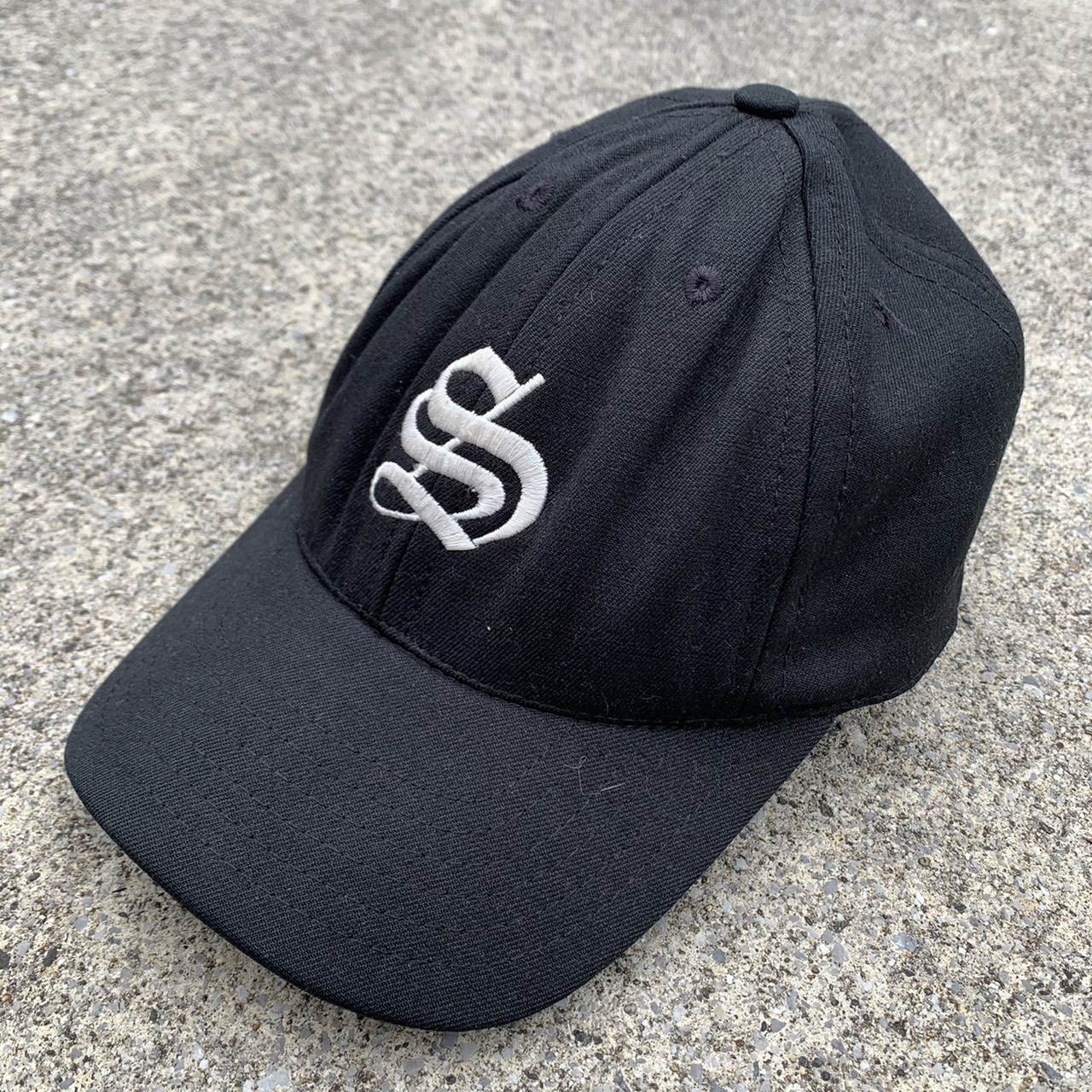 90s Supreme Gothic S Logo Cap - blue room