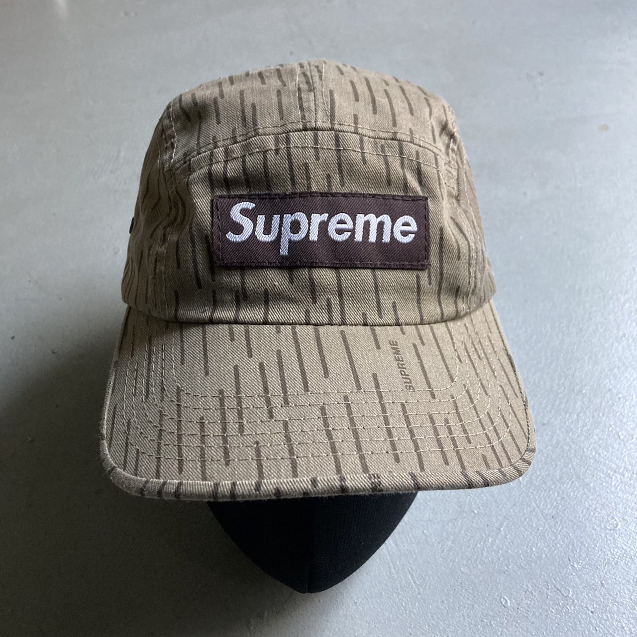 Old Supreme Rain Drop Camo Camp Cap - blue room