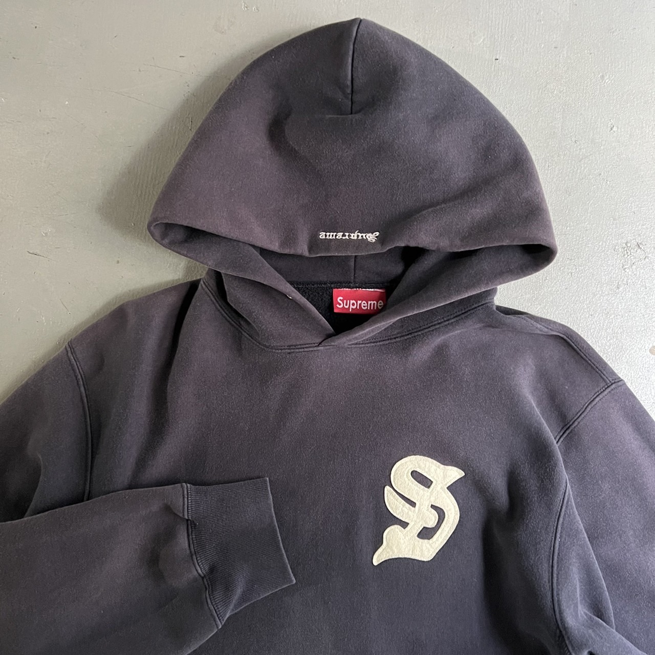 90s Supreme S Logo Pullover Hoodie - blue room