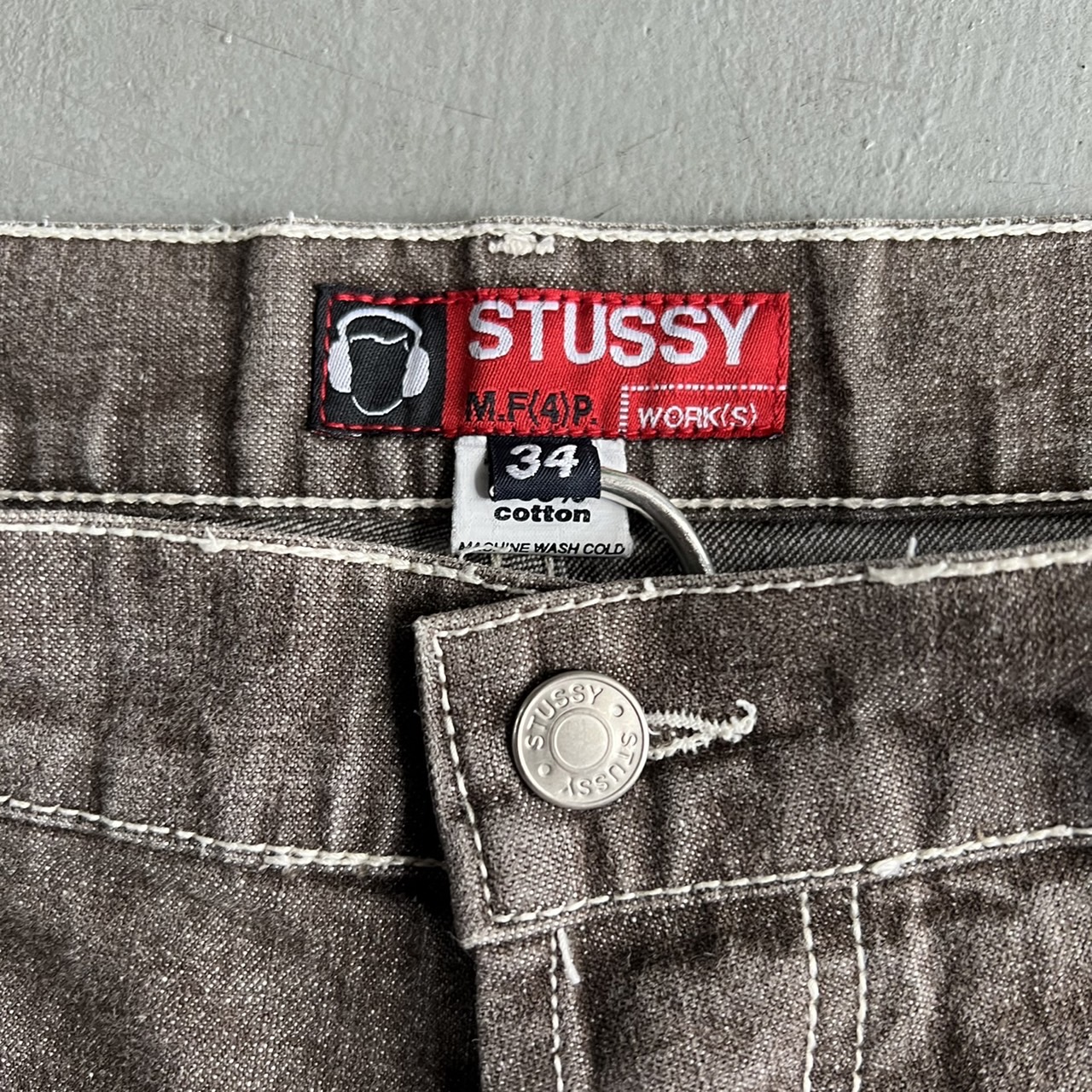 00s Stussy M.F(4)P 5 Pocket Denim Pants - blue room