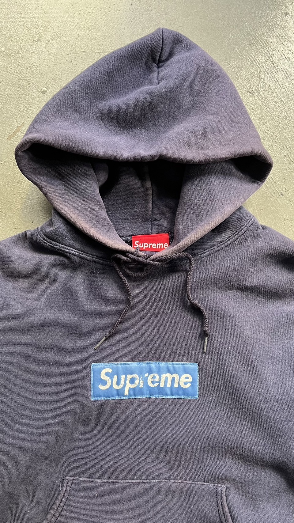 1995 Supreme Nylon Box Logo Hoodie - blue room