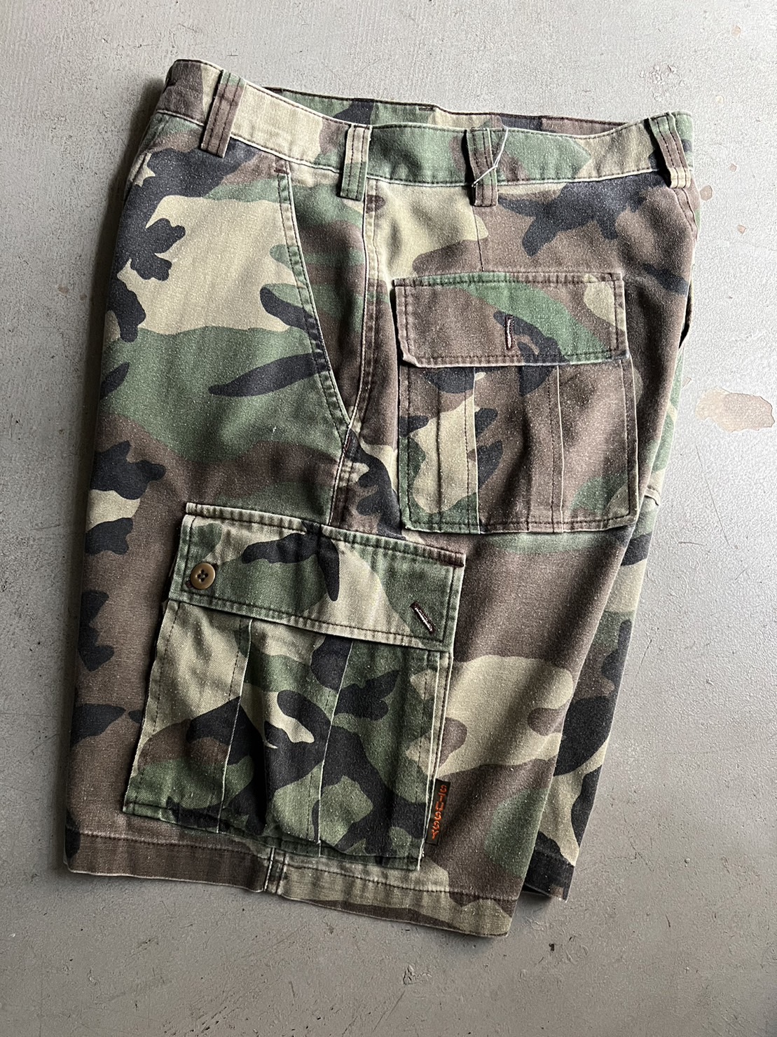 90s Stussy Camouflage Cargo Shorts - blue room