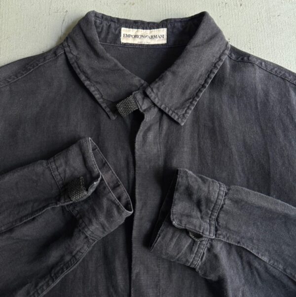 2000s EMPORIO ARMANI Linen Shirt - 画像 (2)