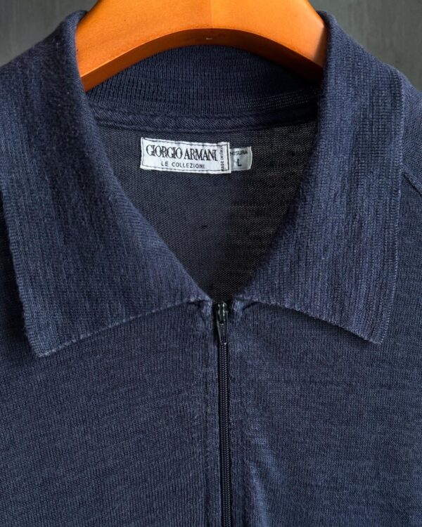 1990s EMPORIO ARMANI linen polo - 画像 (2)