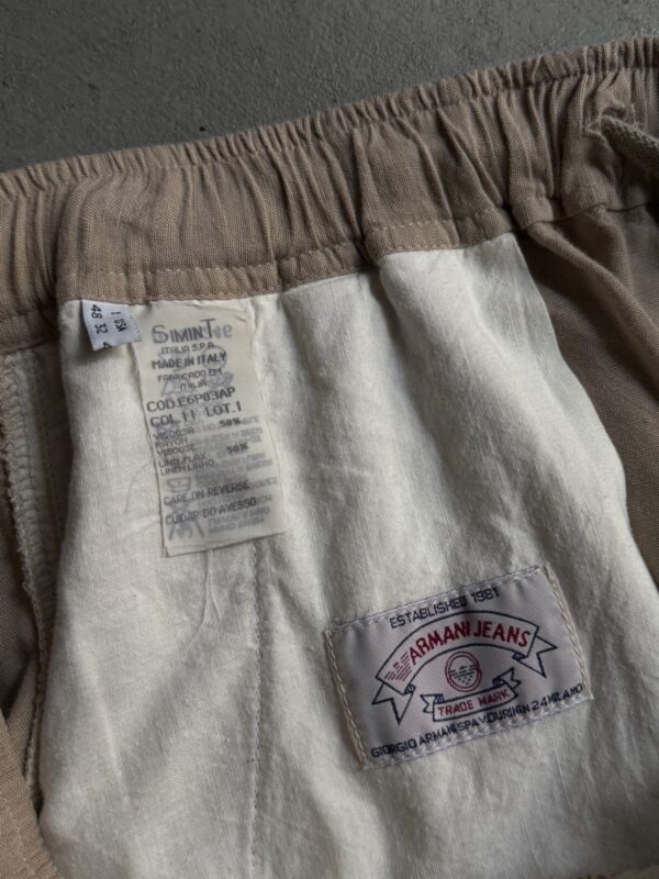 1990s ARMANI JEANS RAYON×LINEN EASY PANTS - 画像 (4)
