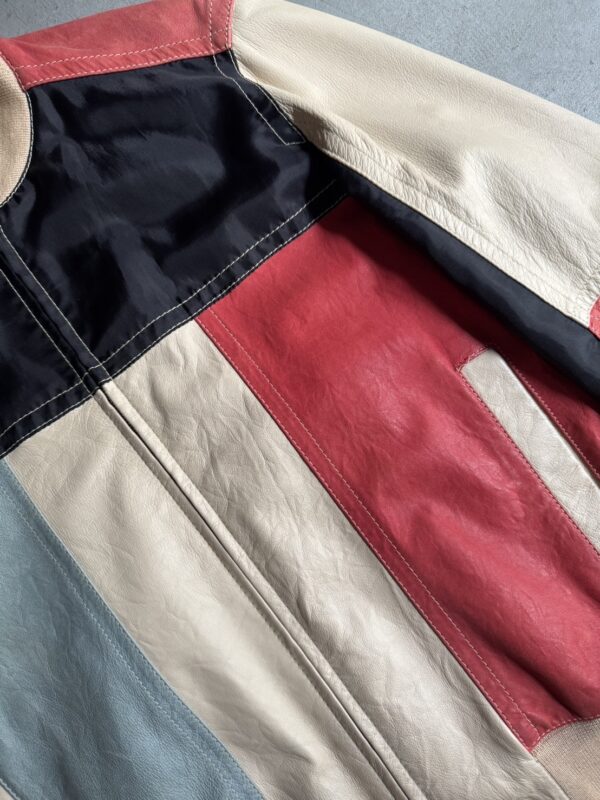 MADE IN ITALY Lether×Nylon blouson - 画像 (2)