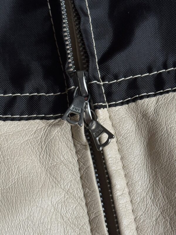 MADE IN ITALY Lether×Nylon blouson - 画像 (5)