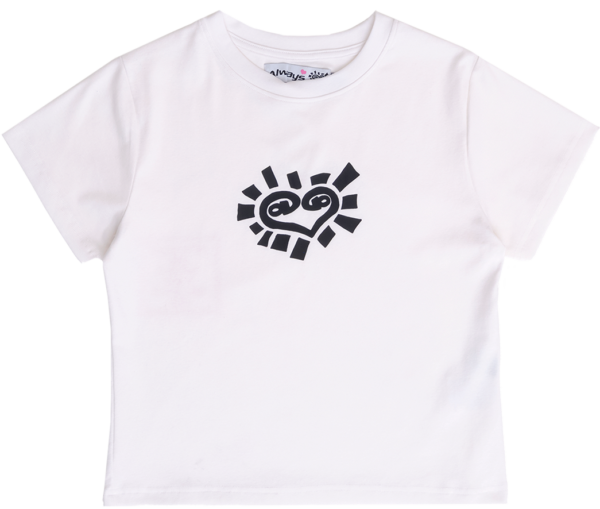 ALWAYS BABY HE@RT TSHIRT WHITE(Size M)