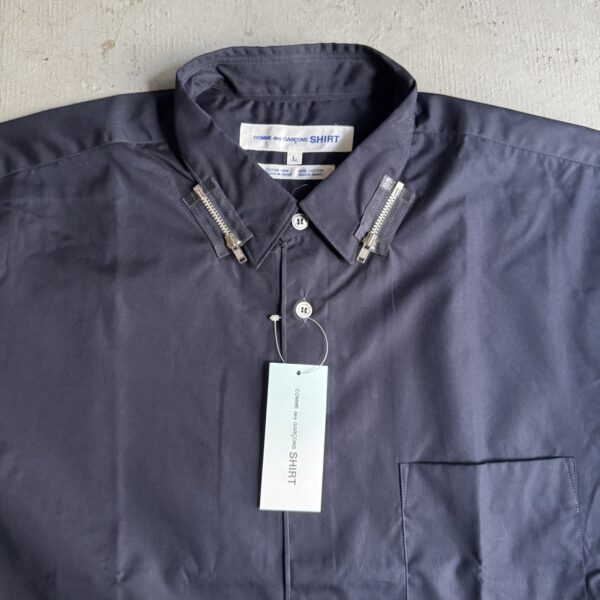 1980s CDG SHIRTS Zip Shirts Navy  “DEAD STOCK” - 画像 (2)