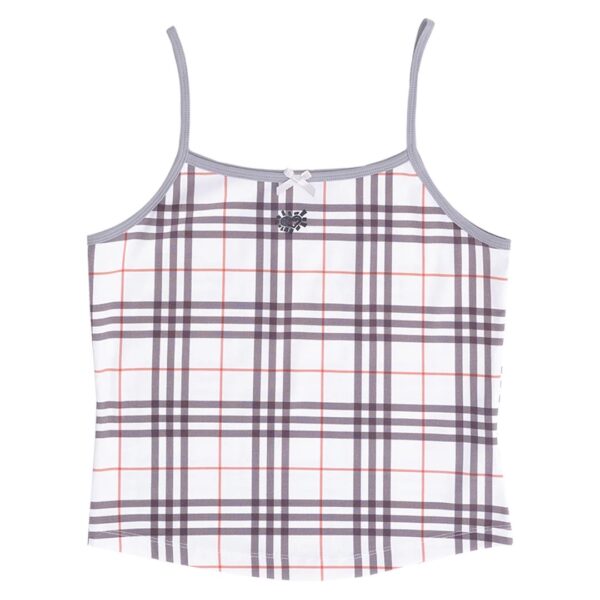 always plaid he@rt logo cami top - white (Size M)
