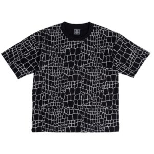 always croc print tshirt -  black (Size L)