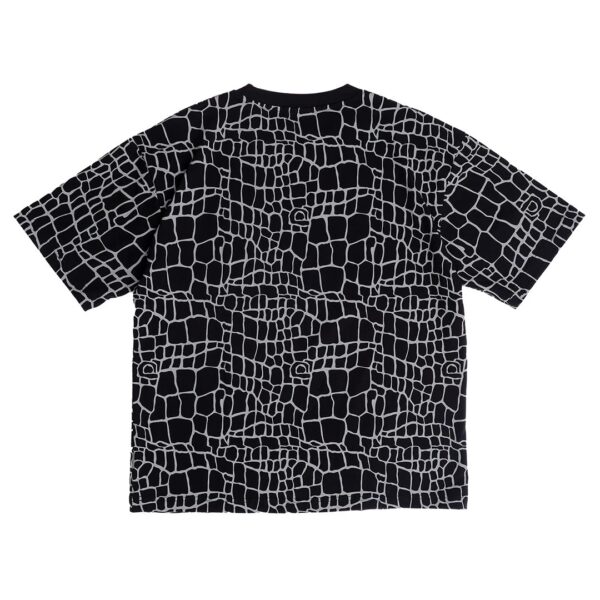 always croc print tshirt -  black (Size L) - 画像 (2)