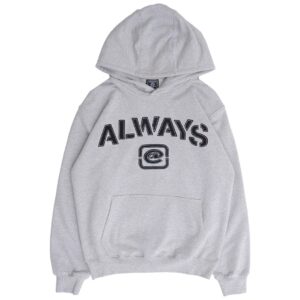 always stencil applique hoodie - grey (Size L)