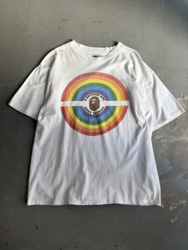 90s A BATHING APE Rainbow Tee