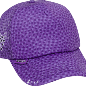 ADWYSD CORAL PATTERN TRUCKER CAP PURPLE