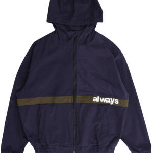 ADWYSD TWO TONE CANVAS BOMBER JACKET NAVY (Size L)