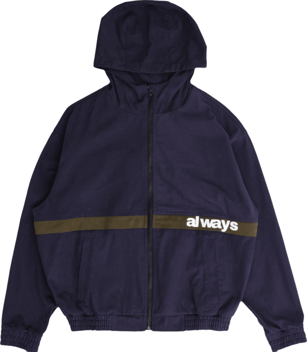 ADWYSD TWO TONE CANVAS BOMBER JACKET NAVY (Size M)