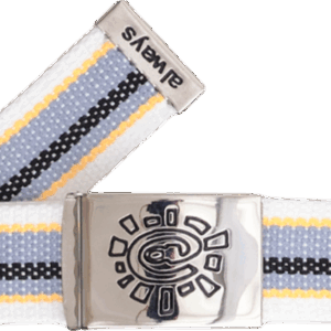 ALWAYS STRIPE BELT WHITE / YELLOW / BLACK