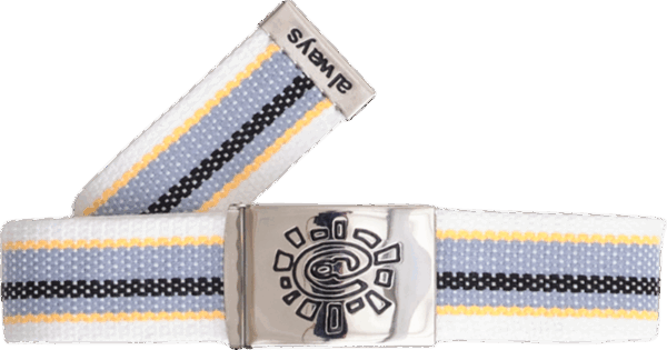 ALWAYS STRIPE BELT WHITE / YELLOW / BLACK