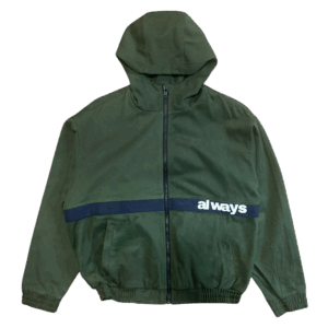 ADWYSD TWO TONE CANVAS BOMBER JACKET GREEN (Size L)
