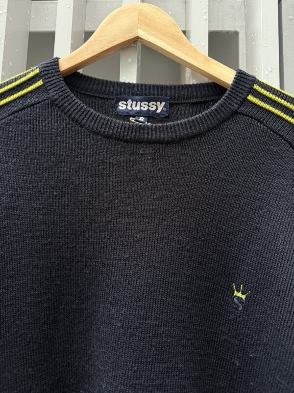 90s Stussy Line Sweater OZ - 画像 (2)