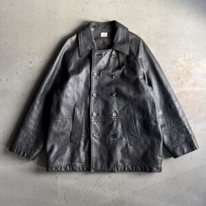1980s C.P.COMPANY DOUBLE LETHER COAT