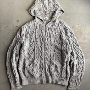 90s GOODENOUGH  Cable Knit Zip Hoodie