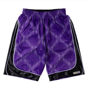 reversible cross plaid shorts - purple/black (Size L)