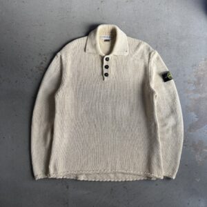 1998ss STONE ISLAND HARF BUTTON COTTON KNIT